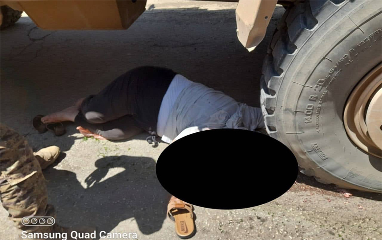 Afrin... A Kurdish citizen lost his life as a result of running over a Turkish military armored vehicle in Rajo town