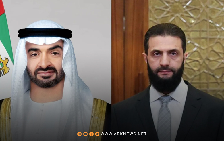 أحمد الشرع ومحمد بن زايد آل نهيان يجريان اتصالا هاتفيا 