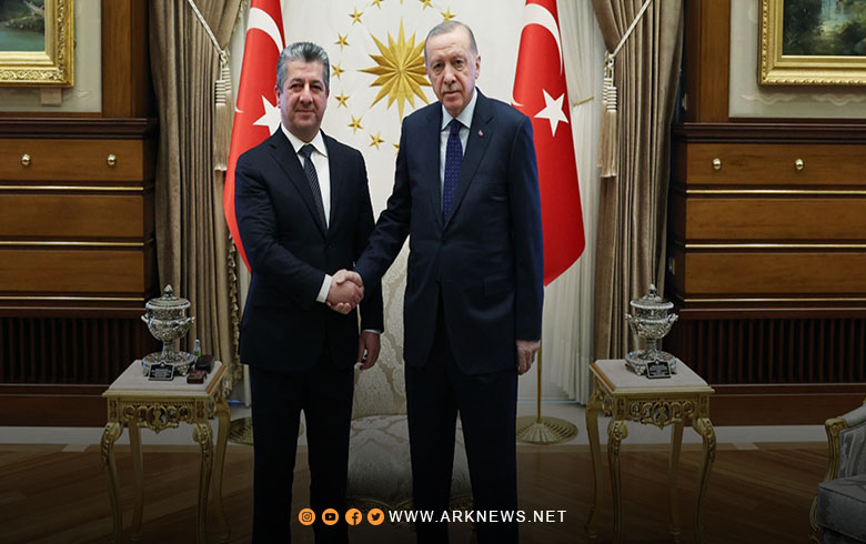 مسرور بارزاني ورجب طيب أردوغان يناقشان آخر مستجدات الأوضاع في المنطقة