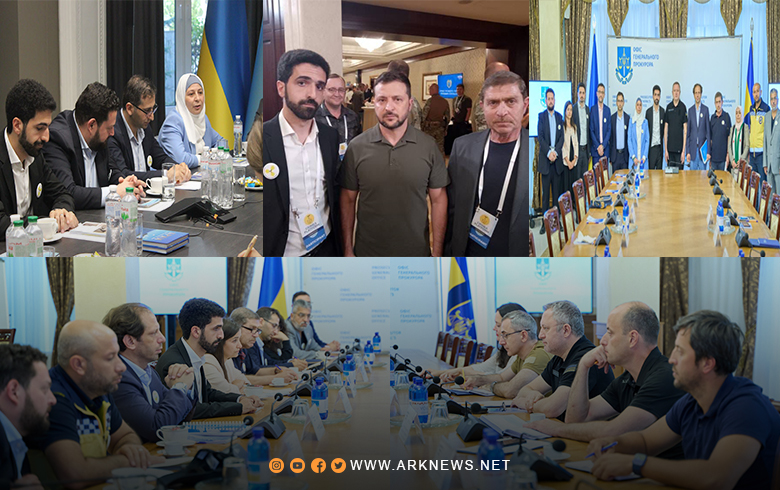  وفد ﻣﻦ اﻟﻤﺠﺘﻤﻊ اﻟﻤﺪﻧﻲ اﻟﺴﻮري يتلقي الرئيس الأوكراني فولوديمير زيلينسكي