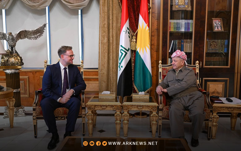 الرئيس بارزاني يستقبل مسؤول مكتب علاقات الاتحاد الأوروبي في أربيل