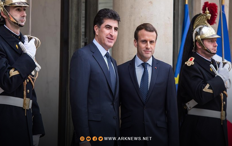 إيمانويل ماكرون يستقبل نيجيرفان بارزاني في قصر الإليزيه 