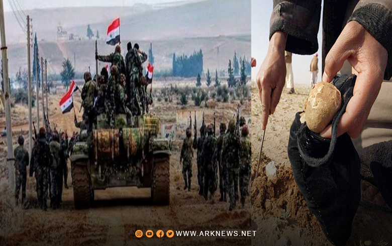 The Fourth Division prevents civilians from harvesting the truffle season in the Syrian desert