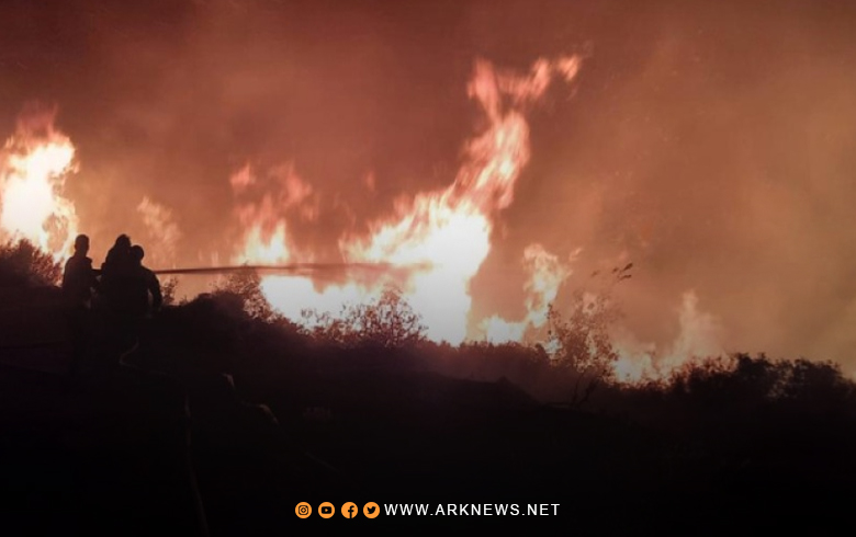 إخماد الحرائق التي اندلعت بريف اللاذقية 