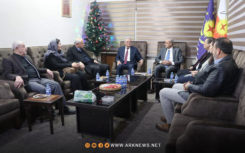 A delegation from the presidency of ENKS visits the headquarters of the Syriac Union Party in Qamishlo