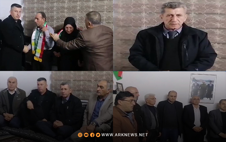 Domiz... A delegation from the Kurdistan Democratic Party-Syria visits the home of the martyr Nechirvan Atta Muhammad Suleiman