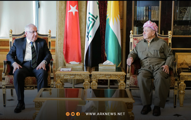 President Barzani receives the Turkish Minister of Defense