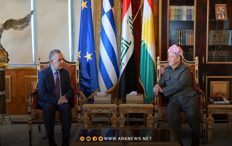 President Barzani Receives Greek Ambassador to Iraq