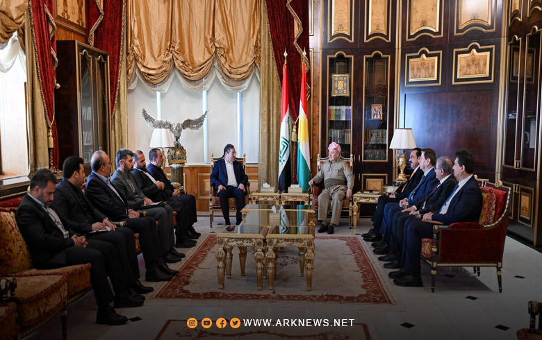الرئيس بارزاني يتلقى تحيات خاصة من الرئيس الإيراني مسعود بزيشكيان