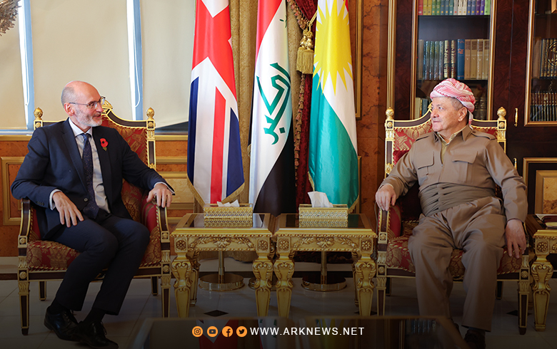 President Barzani receives the British Ambassador to Iraq