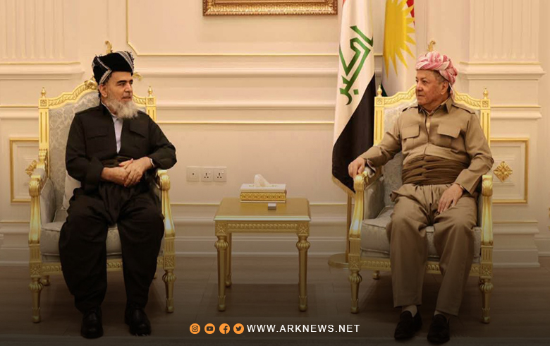 الرئيس بارزاني يستقبل علي بابير رئيس جماعة العدل الكوردستانية
