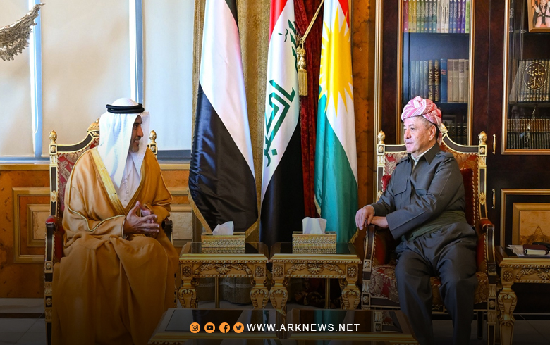 الرئيس بارزاني يستقبل المبعوث الخاص للإمارات للشؤون الاقتصادية في إقليم كوردستان