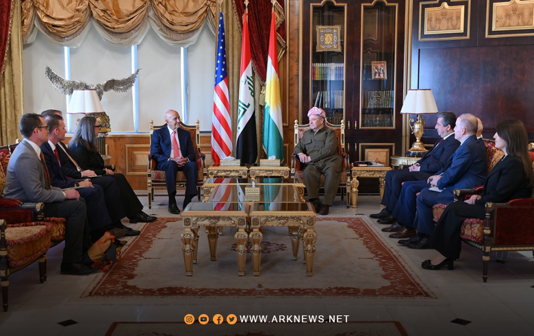 الرئيس بارزاني يستقبل مبعوث الرئيس ترامب لشؤون سوريا