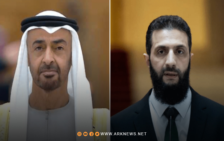 أحمد الشرع ومحمد بن زايد يناقشان سبل تعزيز العلاقات بين سوريا والإمارات 