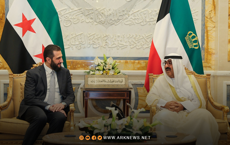 أمير الكويت يستقبل الرئيس السوري في قصر البيان 