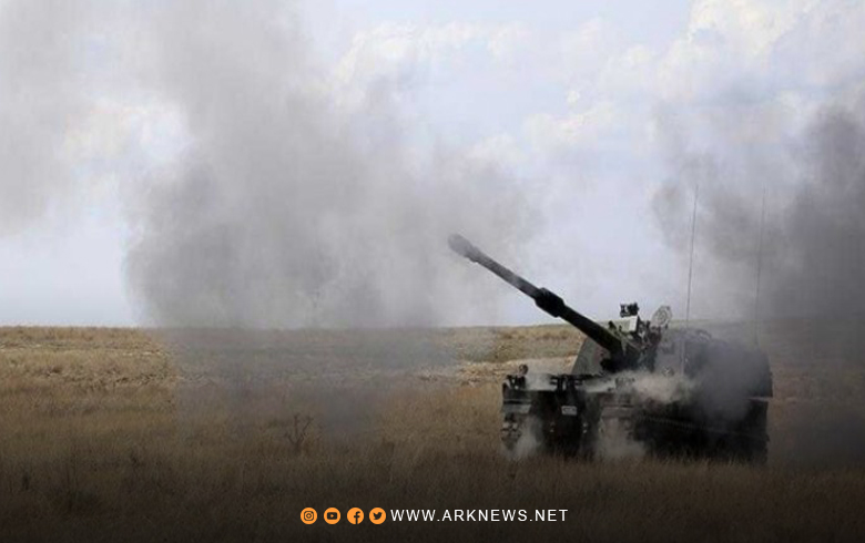 Turkish artillery targets a PKK headquarters near the village of 