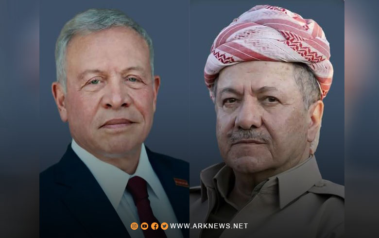 الرئيس بارزاني يوجّه رسالة تعزية إلى ملك الأردن عبد الله الثاني