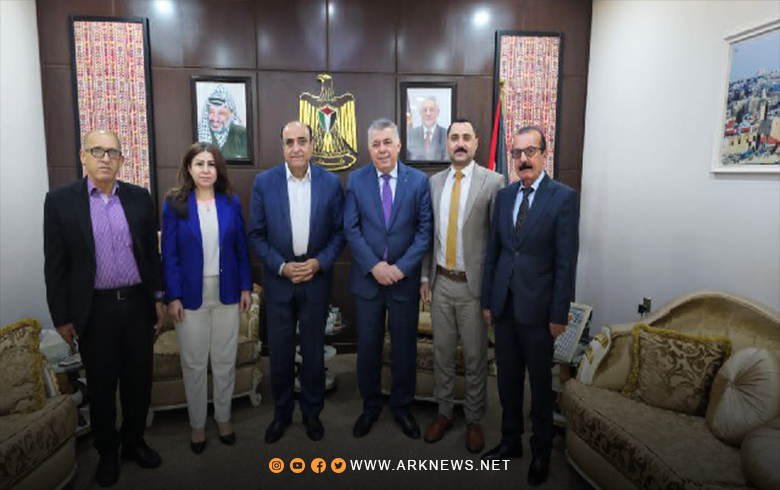أربيل.. وفد من ممثلية المجلس الوطني الكوردي يزور القنصلية الفلسطينية 