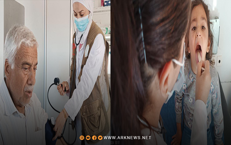 Afrin.. Barzani Charity provides medical services and treatment to 45 patients in Bilbile town