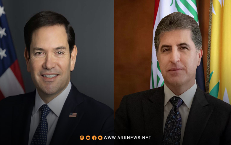 Nechirvan Barzani and Marco Rubio Reaffirm Commitment to Stability and Peace in Iraq and Syria