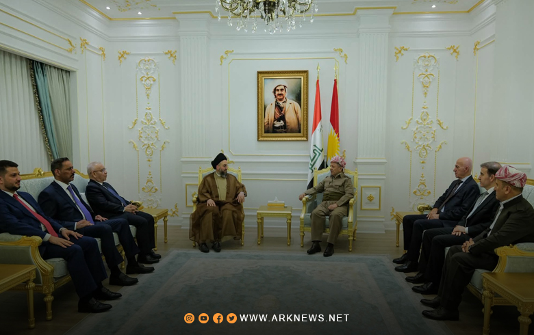 الرئيس مسعود بارزاني يستقبل عمار الحكيم رئيس تيار الحكمة الوطني