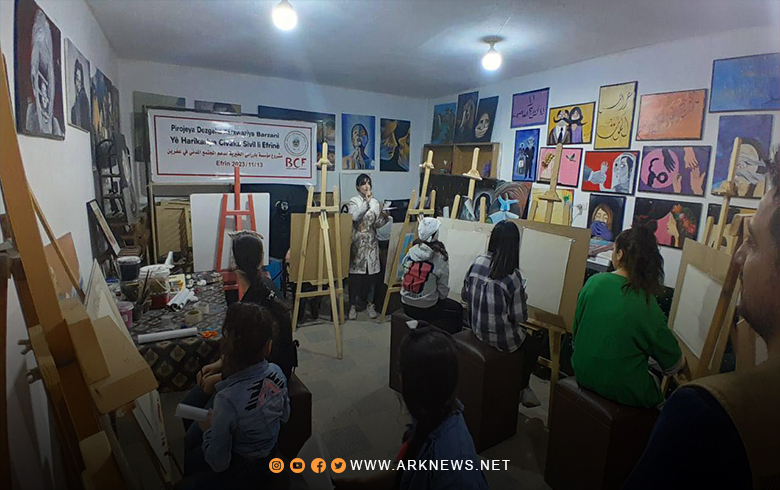 عفرين.. بمشاركة 10 أشخاص بارزاني الخيرية تنظم دورة لتعليم الرسم بالفحم 