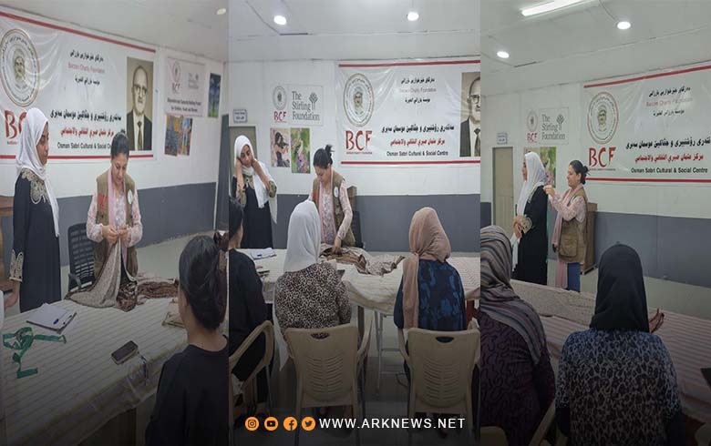 بارزاني الخيرية تفتح دورة لتعليم الخياطة في مخيم قوشتبه 