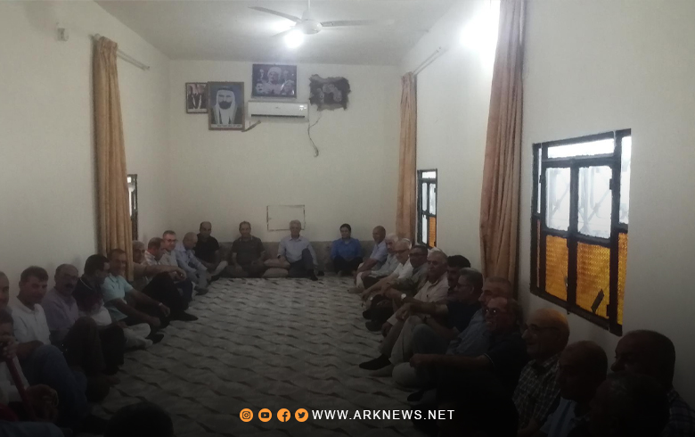 A delegation from the Kurdistan Democratic Party - Syria visits the social and national figure, Muhammad Omar, to check on his health
