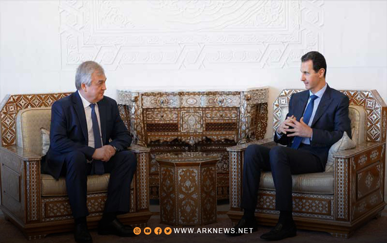 Bashar al-Assad and Lavrentiev discuss the development of bilateral relations between the regime and Russia