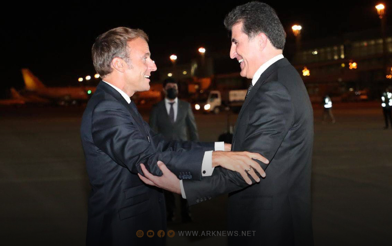 Kurdistan President, PM, Speaker Meet with Macron in Erbil