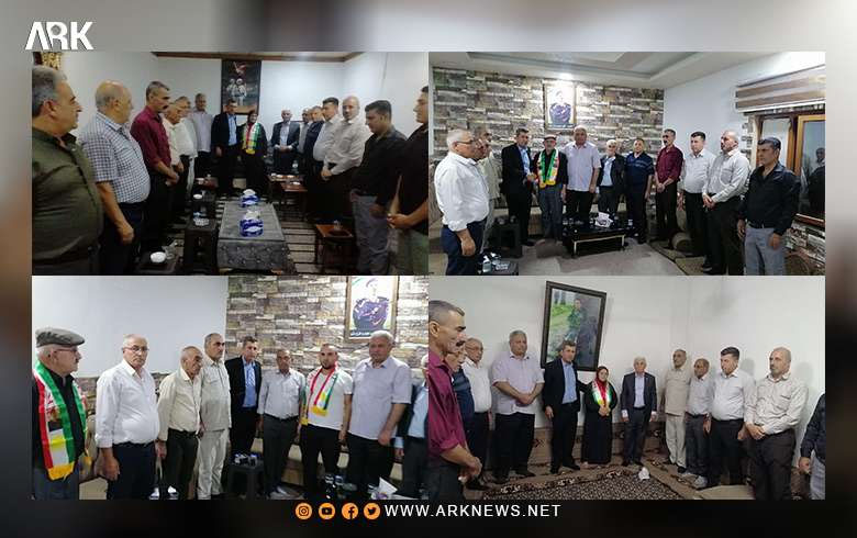 A delegation from the Domiz Organization of PDK-S and the Kurdistan Martyrs Foundation - Syria visits the families of three Peshmerga martyrs of Roj Peshmerga on the anniversary of their martyrdom
