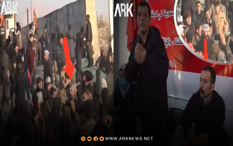 In the video… Yesterday he was among the aggressors at the Pish Khabour crossing, and today he is next to Mazloum Kobani