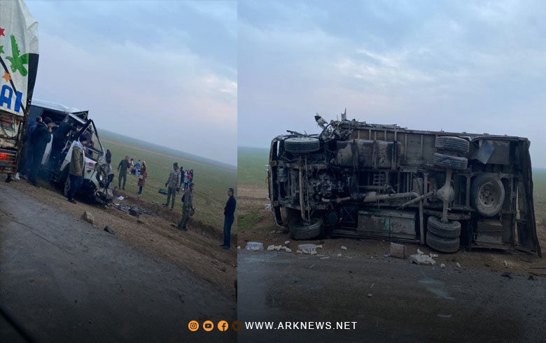 حادث اصطدام على طريق قامشلو - الحسكة يسفر عن وقوع ضحايا