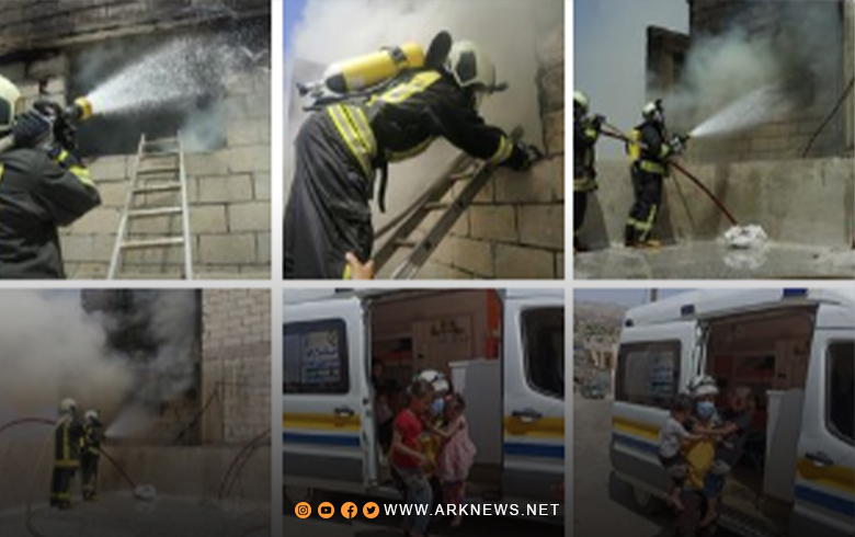 إدلب.. إصـ.ـابة 8 مدنيين بحالة اختنـ.ـاق إثر اندلاع حريق في منزلهم