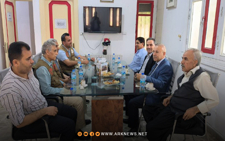 Afrin... A delegation of ENKS representatives in the Syrian National Coalition visits the headquarters of the Barzani Charity Foundation