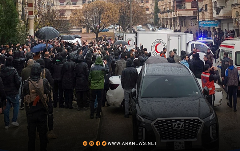 حمص.. تشييع ضحايا التفجير الذي وقع داخل مسجد الإمام علي بن أبي طالب