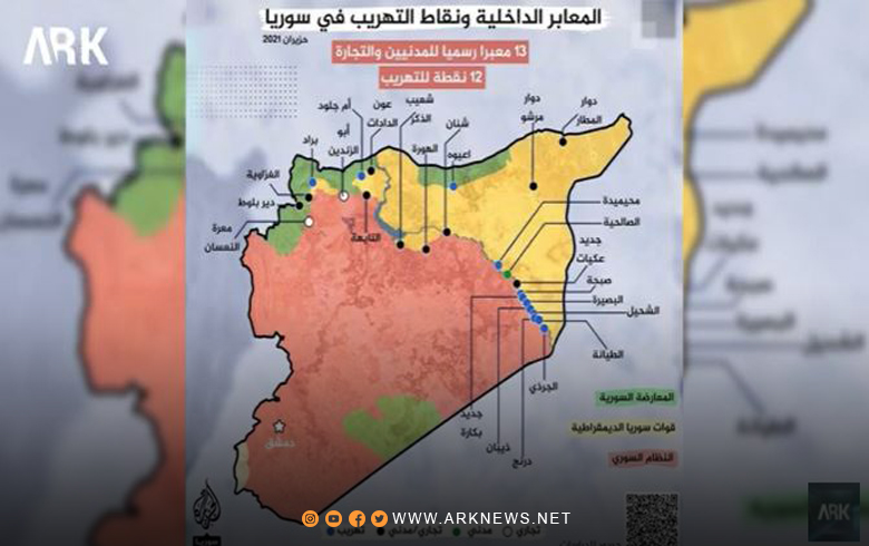 The QSD and the PYD exchange trade with the Syrian regime and armed factions through 25 crossings