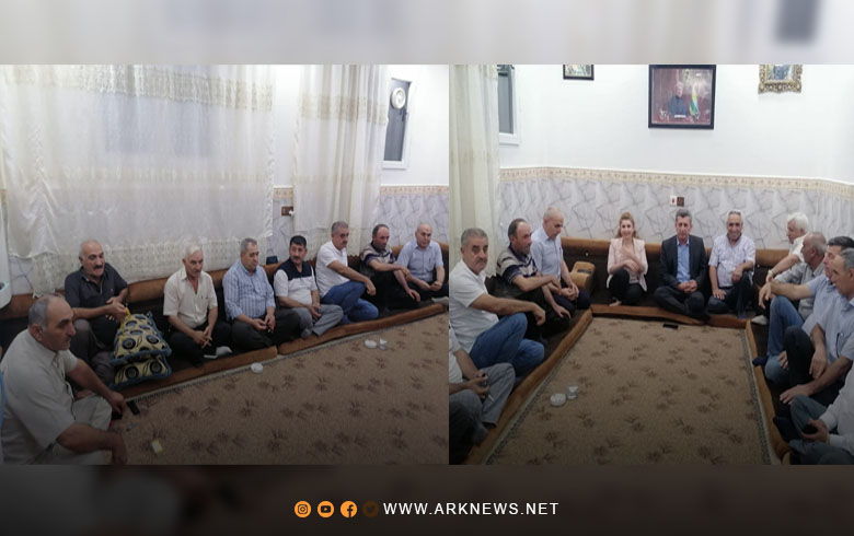 A delegation from the Domiz Organization of the Kurdistan Democratic Party - Syria visits the family of the martyr Peshmerga Ibrahim Farho
