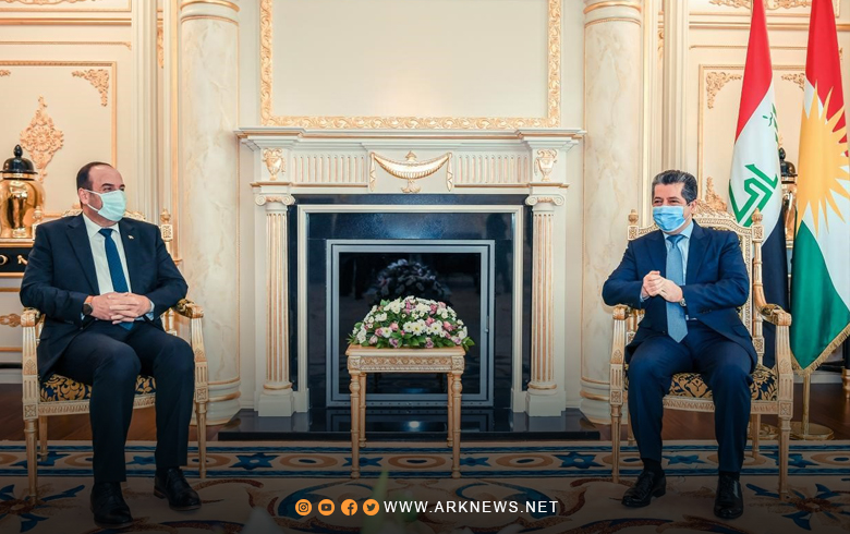 رئيس حكومة إقليم كوردستان يستقبل رئيس الإئتلاف الوطني لقوى الثورة و المعارضة السورية 