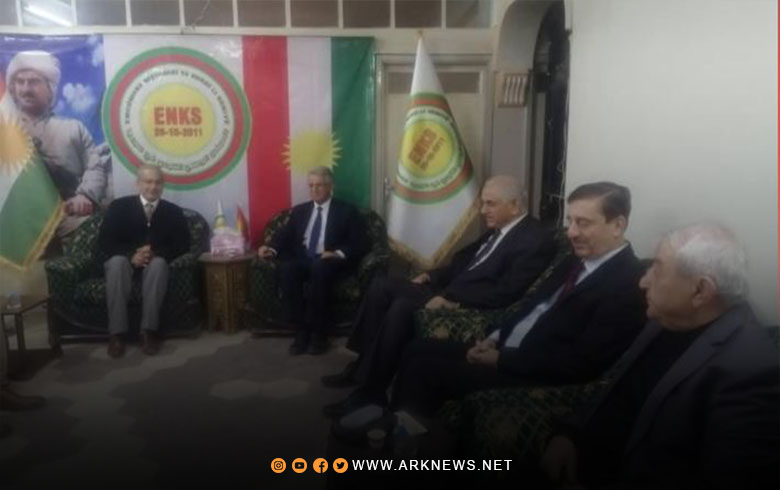 Qamishlo… The Presidency of ENKS receives a delegation from the Syriac Union Party