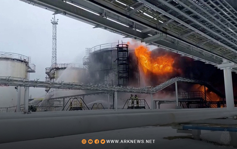 Fire broke out in an oil depot in southern Russia