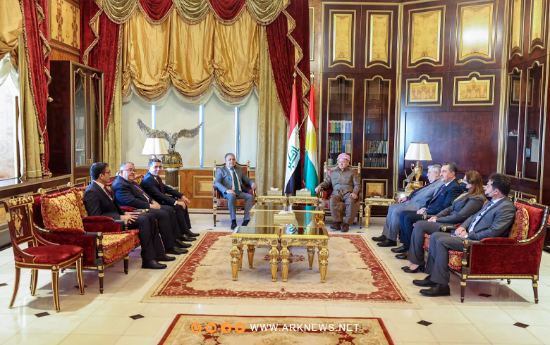 President Barzani receives a delegation from the International Council of Universities
