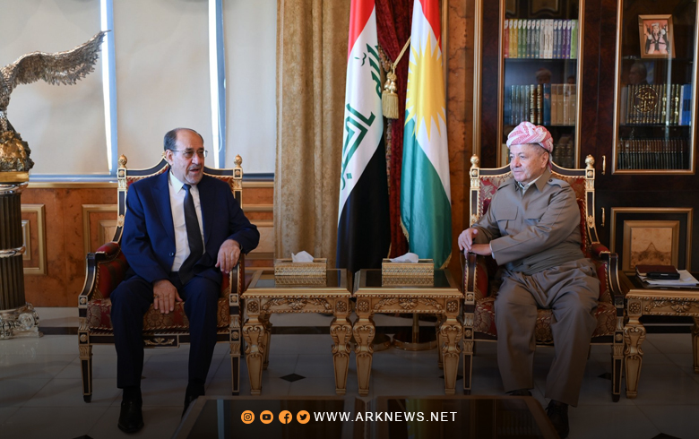 الرئيس بارزاني يستقبل نوري المالكي رئيس ائتلاف دولة القانون