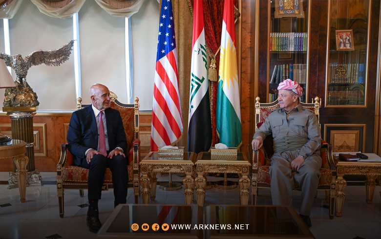 الرئيس بارزاني يستقبل توم باراك المبعوث الخاص للرئيس الأمريكي لشؤون العراق وسوريا