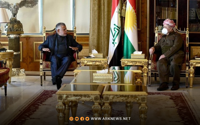 Al-Amiri visits Erbil and meets President Barzani