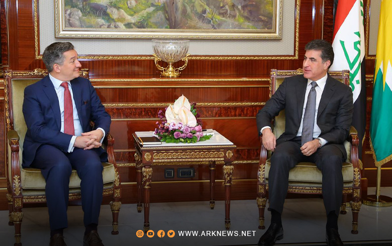 A meeting with President Nechirvan Barzani, the US envoy to Syria, Nicholas Granger