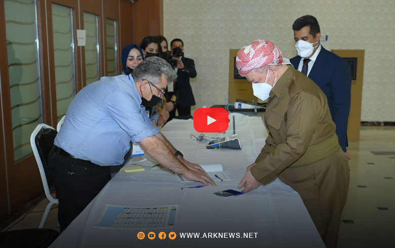 Wêne û vîdiyo... Serok Mesûd Barzanî dengê xwe di hilbijartinên Îraqî de da