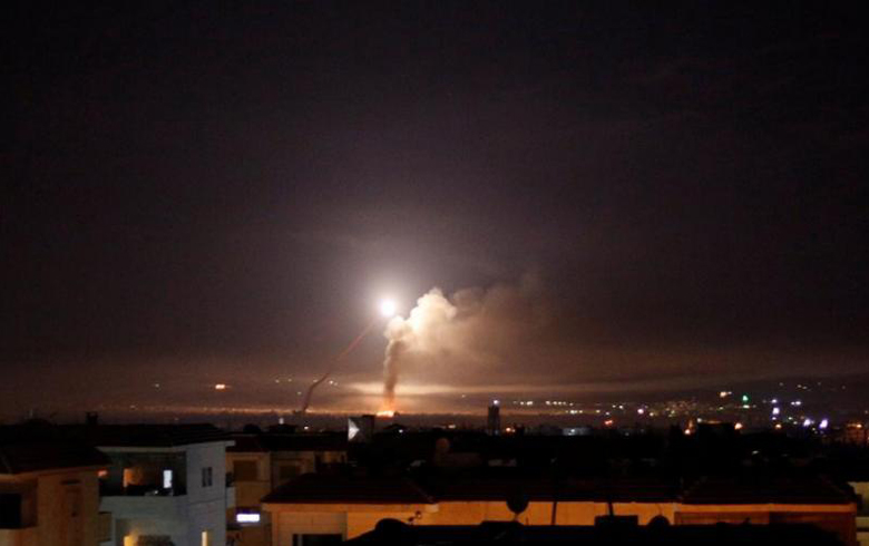 Several missiles hit warehouses and military positions of Lebanese Hezbollah in Rif Dimashq