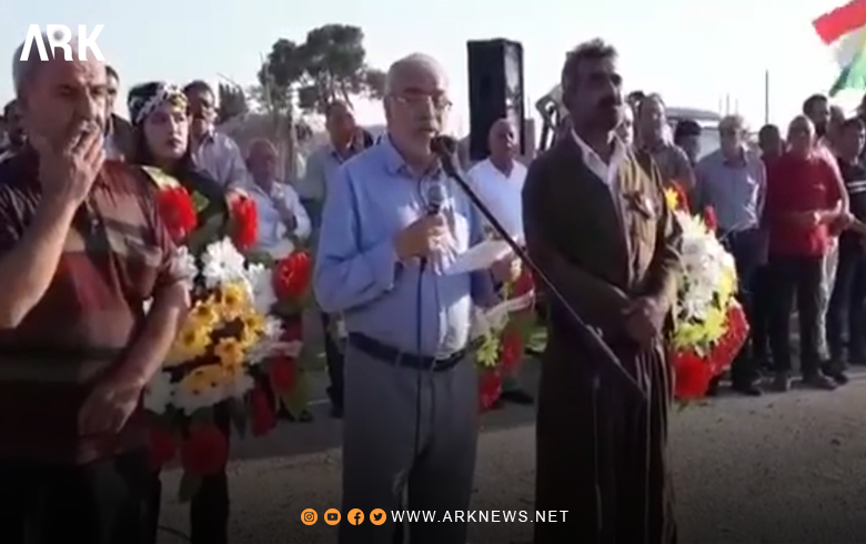 Gotara Ebdulbaqî Seyda di merasîmên vejandina salvegera heştan ya komkujiya Amûdê de