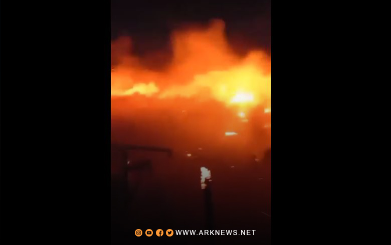 حريق ضخم يلتهم مخيما للاجئين السوريين في لبنان 